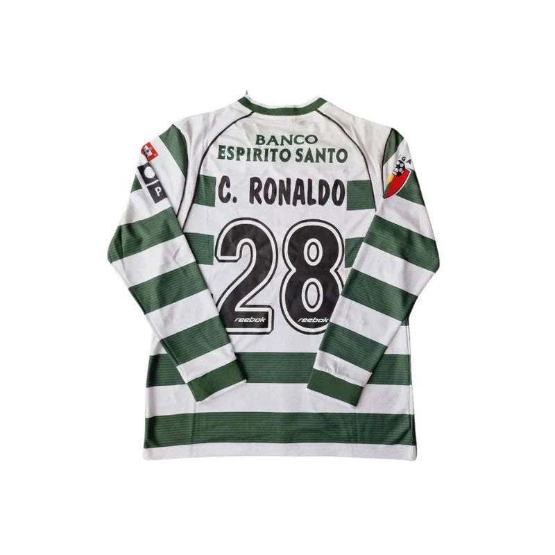 Sporting Home Long Sleeve Retro Jersey 2002/03