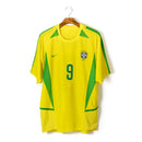 Brazil Home Retro 2002 World Cup Ronaldo Ronaldinho Rivaldo