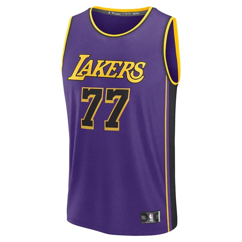 Luka Dončić Los Angeles Lakers Nike Unisex Swingman Jersey - Icon Edition - Gol, Purple, White