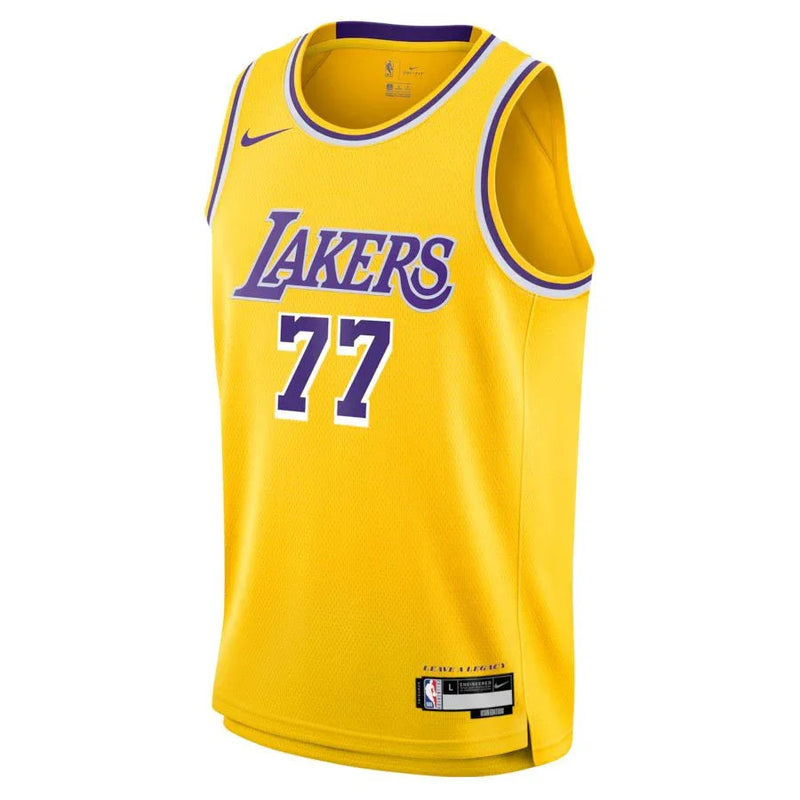 Luka Dončić Los Angeles Lakers Nike Unisex Swingman Jersey - Icon Edition - Gol, Purple, White