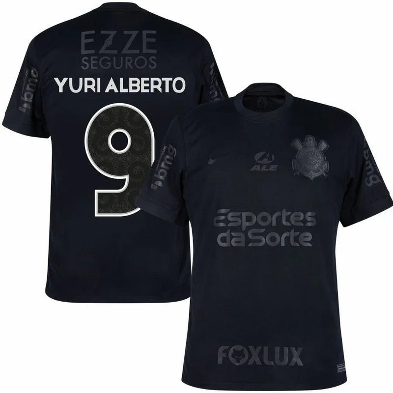 Corinthians Yuri Alberto 9 Away Fan Jersey 2024/25 Full Sponsor (Official Printing)