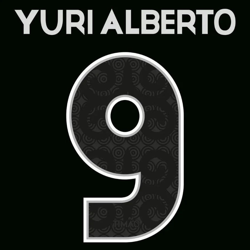 Corinthians Yuri Alberto 9 Away Fan Jersey 2024/25 Full Sponsor (Official Printing)
