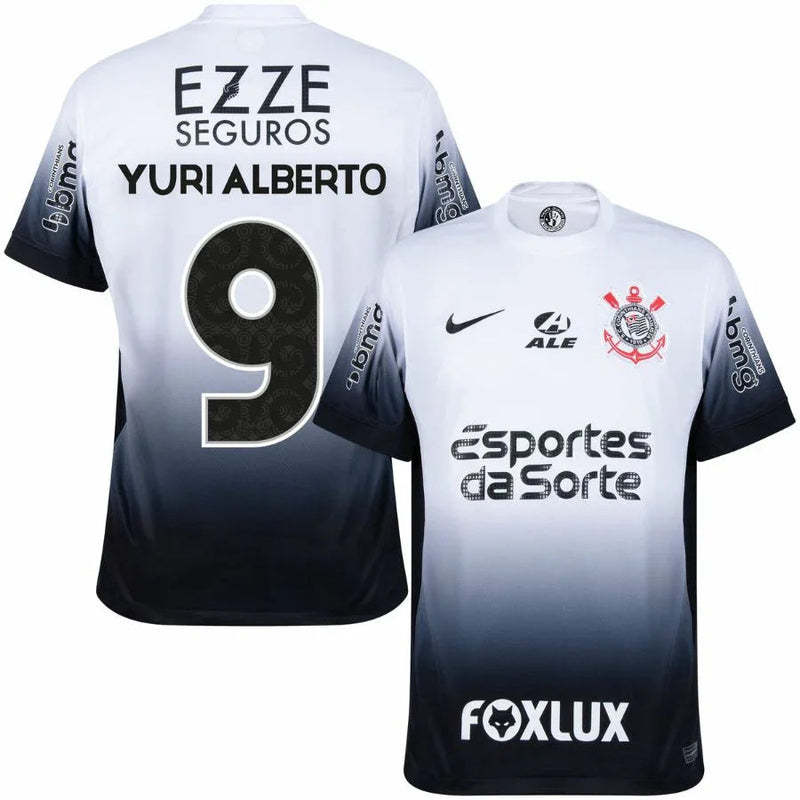 Corinthians Yuri Alberto 9 Home Fan Jersey 2024/25 Full Sponsor (Official Printing)