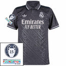 Real Madrid Endrick 16 Third Fan Jersey 2024/25 Patches UCL UEFA Foundation (Official Printing)