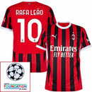 AC Milan Home Fan Jersey 2024/25 Patches UCL UEFA Foundation (Official Printing)