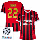 AC Milan Home Fan Jersey 2024/25 Patches UCL UEFA Foundation (Official Printing)
