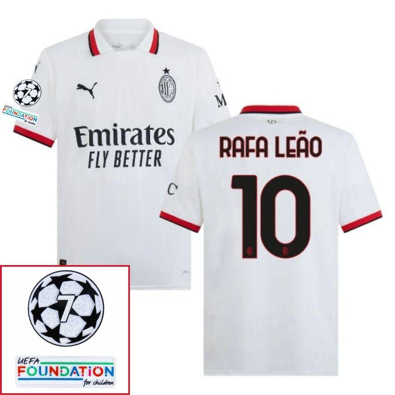 AC Milan Away Fan Jersey 2024/25 Patches UCL UEFA Foundation (Official Printing)