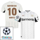 Bayer 04 Leverkusen Away Fan Jersey 2024/25 Patches UCL UEFA Foundation (Official Printing)
