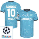 Bayer 04 Leverkusen Third Fan Jersey 2024/25 Patches UCL UEFA Foundation (Official Printing)