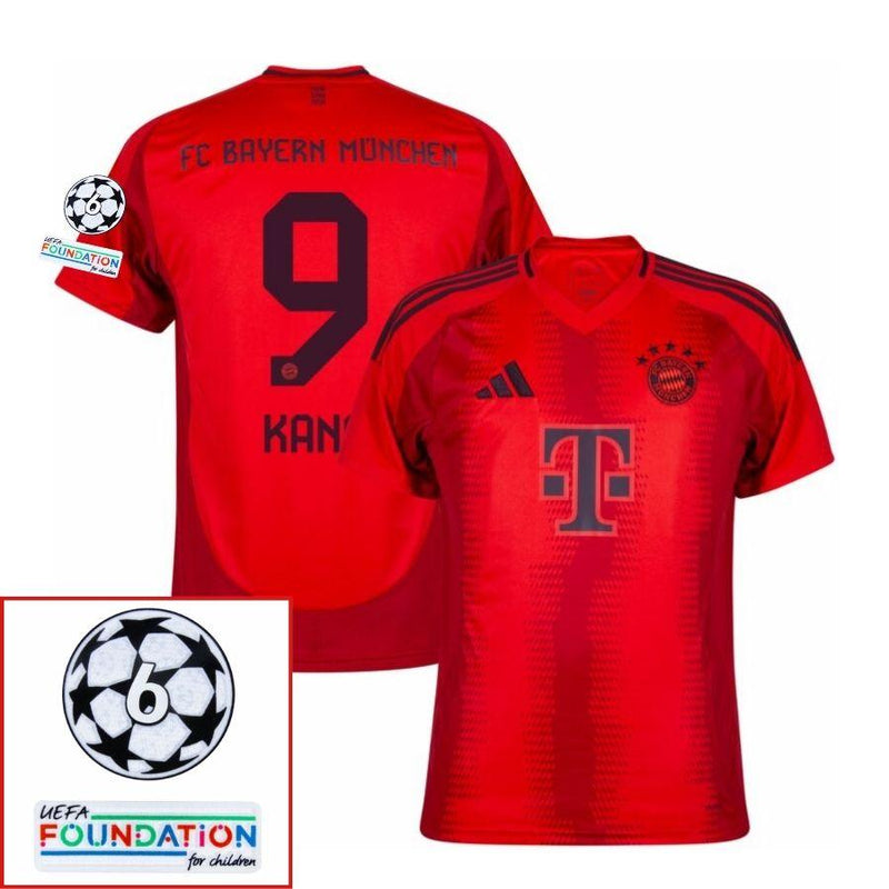 Bayern München Harry Kane 9 Home Fan Jersey 2024/25 Patches UCL UEFA Foundation (Official Printing)