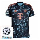 Bayern München Away Fan Jersey 2024/25 Patches UCL UEFA Foundation (Official Printing)