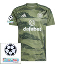 Celtic Third 2024/25 Patches UCL UEFA Foundation (Official Printing)