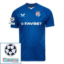 Dinamo Zagreb Home 2024/25 Patches UCL UEFA Foundation (Official Printing)