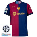 Barcelona Gavi 6 Home 2024/25 Patches UCL UEFA Foundation (Official Printing)