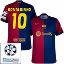 Barcelona Home 2024/25 Patches UCL UEFA Foundation (Official Printing)