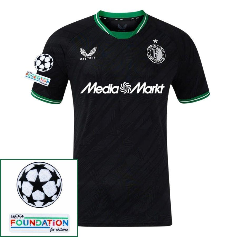 Feyenoord Away 2024/25 Patches UCL UEFA Foundation (Official Printing)