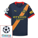 Girona Away 2024/25 Patches UCL UEFA Foundation (Official Printing)