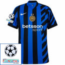 Inter Milan Lautaro 10 Home 2024/25 Patches UCL UEFA Foundation (Official Printing)