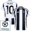 Juventus Home 2024/25 Patches UCL UEFA Foundation (Official Printing)