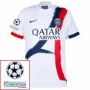 Paris Saint-Germain Barcola 29 Fan Jersey Away 2024/25 Patches UCL UEFA Foundation (Official Printing)
