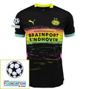 PSV Eindhoven Fan Jersey Away 2024/25 Patches UCL UEFA Foundation (Official Printing)