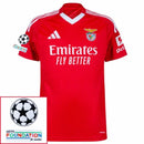 Benfica Home Fan Jersey 2024/25 Patches UCL UEFA Foundation (Official Printing)