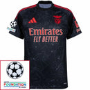 Benfica Away Fan Jersey 2024/25 Patches UCL UEFA Foundation (Official Printing)