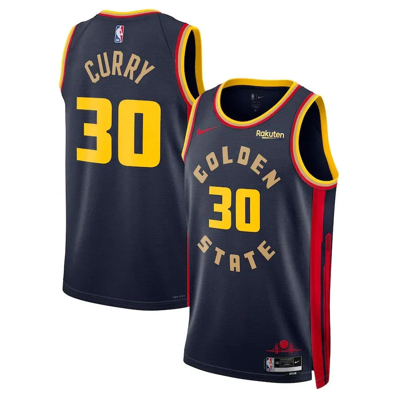 Stephen Curry 30 Golden State Warriors Navy City Edition 24/25 NBA Jersey