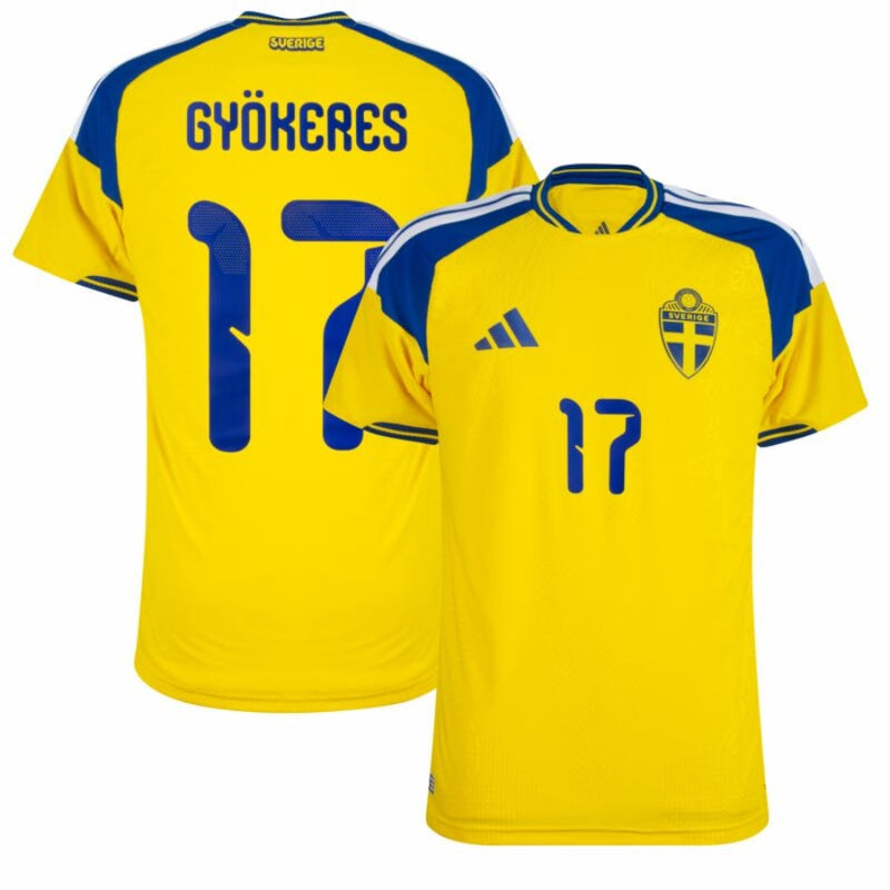 Sweden Home Györkeres 17 Authentic Player Shirt 2026-2027 World Cup