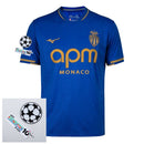 Monaco Away Fan Jersey 2025/26 Patches UCL + 10th Anniversary UEFA Foundation