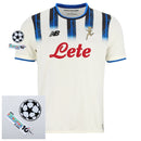 Atalanta Away Fan Jersey 2025/26 Patches UCL + 10th Anniversary UEFA Foundation