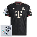 Bayern München Third Fan Jersey 2025/26 Patches UCL + 10th Anniversary UEFA Foundation