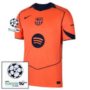 Barcelona Away Fan Jersey 2025/26 Patches UCL + 10th Anniversary UEFA Foundation