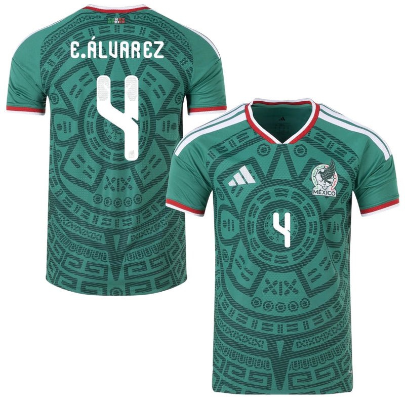 Mexico Home E.ÁLVAREZ 4 Authentic Player Shirt 2026 World Cup