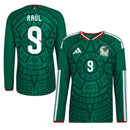 Mexico Home RAÚL 9 Authentic Player Long Sleeve Shirt 2026 World Cup