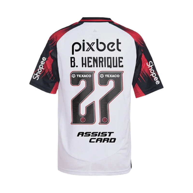 Flamengo Away Fan Jersey 2025/26 Patchs + Full Sponsor (Official Printing)