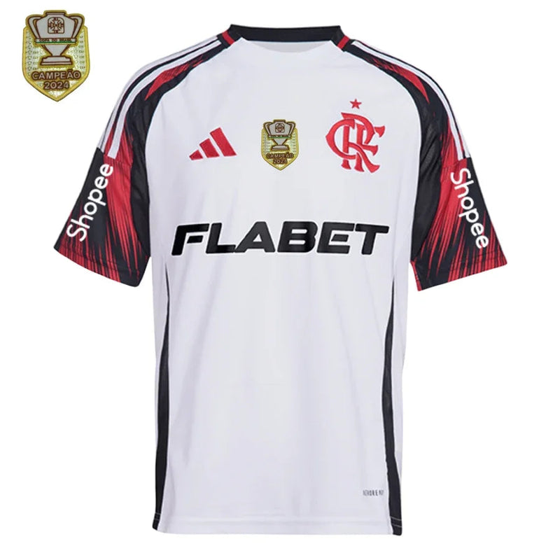 Flamengo Away Fan Jersey 2025/26 Patchs + Full Sponsor (Official Printing)