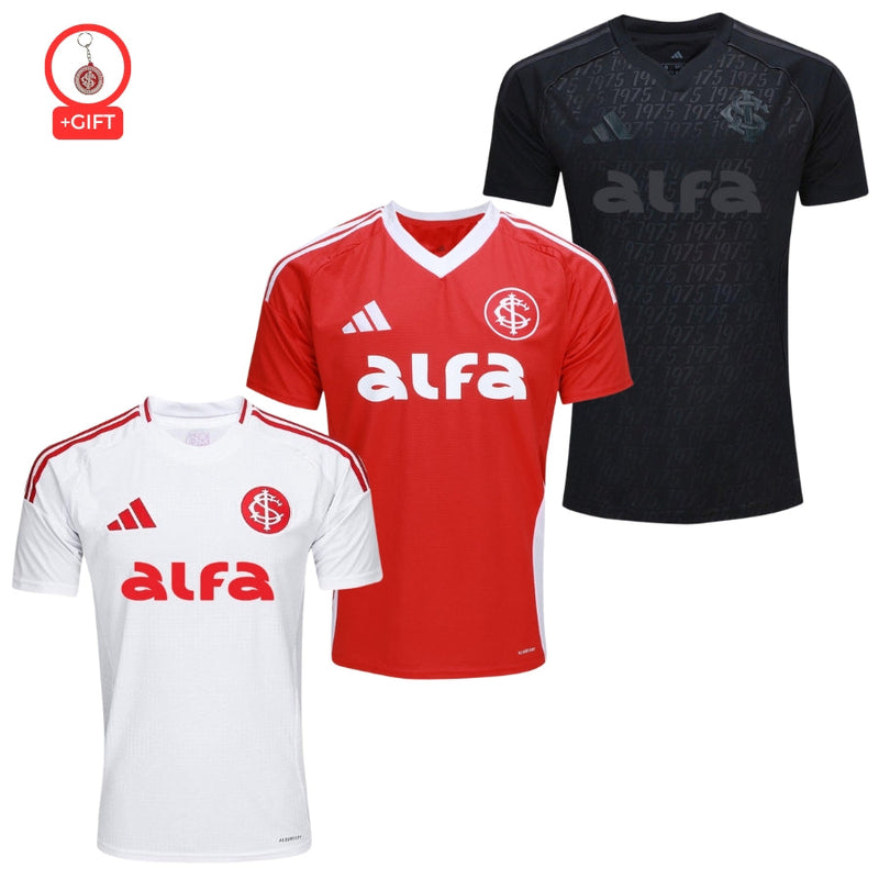 Internacional Fan Jersey Home, Away e Third 2025/26 - Kit 3 Fan Jersey
