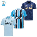 Grêmio Fan Jersey Home, Away e Third 2025/26 - Kit 3 Fan Jersey