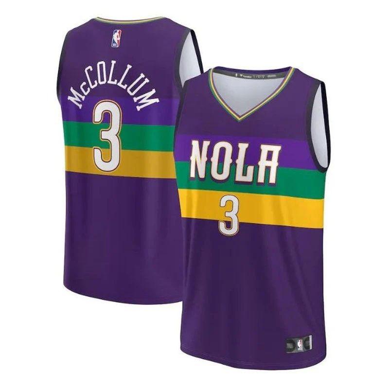 CJ McCollum New Orleans Pelicans Unisex 2023 Fastbreak NBA Jersey - City Edition - Purple
