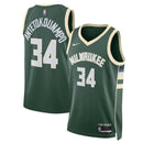 Giannis Antetokounmpo Milwaukee Bucks Unisex 2023 NBA Jersey - Icon Edition - Hunter Green