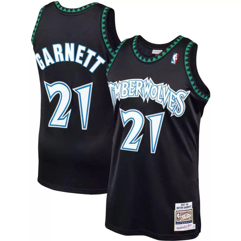 Regata Minnesota Timberwolves - Mitchell & Ness - Garnett  NBA- Black