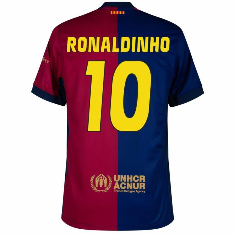 Barcelona Ronaldinho 10 Home 2024/25 Patches UCL UEFA Foundation (Official Printing)
