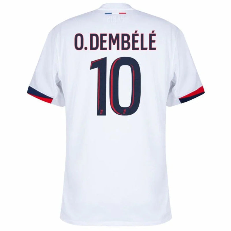 Paris Saint-Germain O.DEMBELE 10 Fan Jersey Away 2024/25 Patches UCL UEFA Foundation (Official Printing)