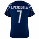 Paris Saint-Germain Kvaratskhelia 7 Fan Jersey Fourth Jordan 2024/25 Patches UCL UEFA Foundation (Official Printing)
