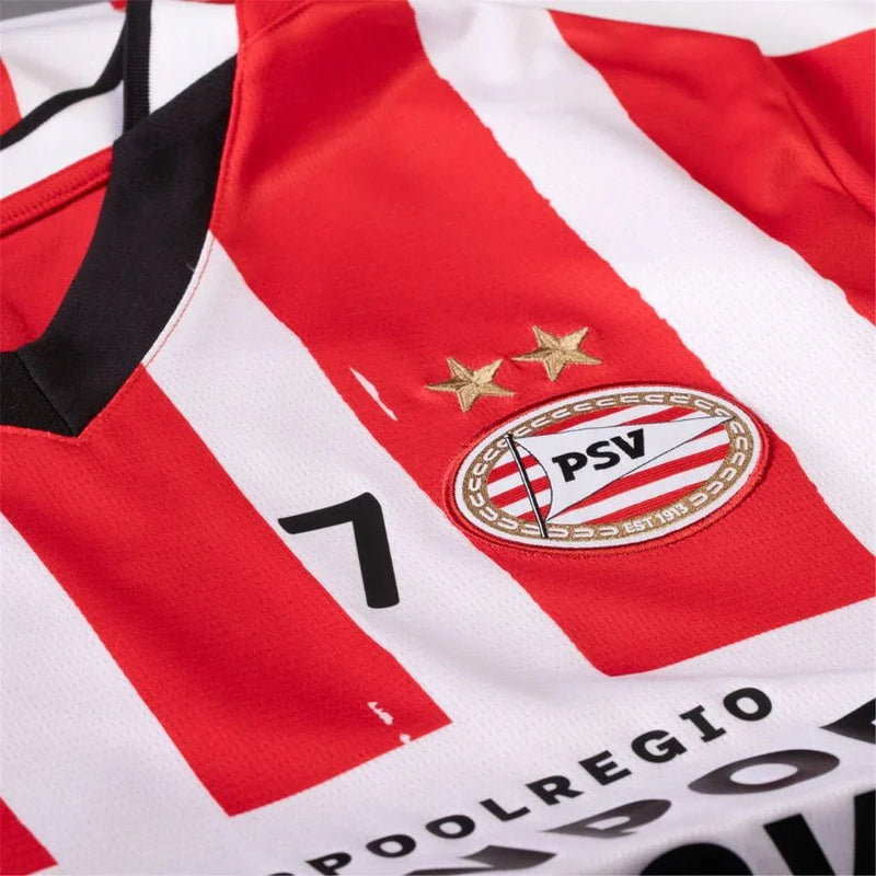PSV Eindhoven Fan Jersey Home 2024/25 Patches UCL UEFA Foundation (Official Printing)