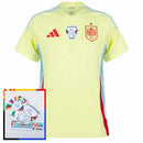 Spain Away Fan Jersey 2025/26 Euro 2024 & Foundation Tournament Patches (Official Printing)
