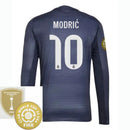Real Madrid Away Long Sleeve Fan Jersey 2025/26 - Patch 2025 Club World Cup + FIFA Intercontinental Champions