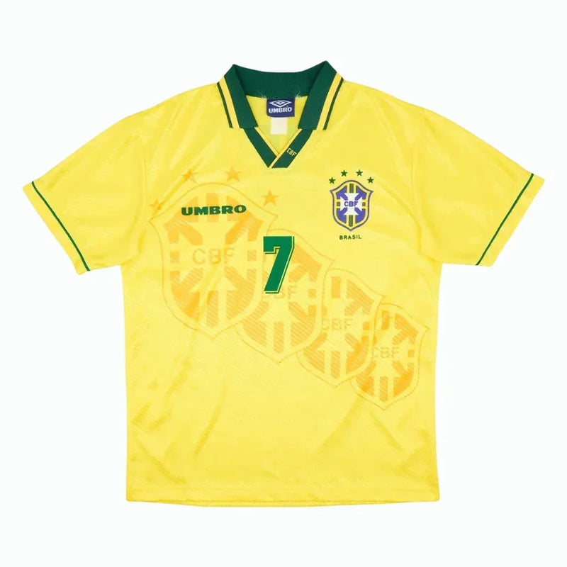 Brazil Home Bebeto 7 Retro Jersey 1994
