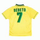 Brazil Home Bebeto 7 Retro Jersey 1994 World cup
